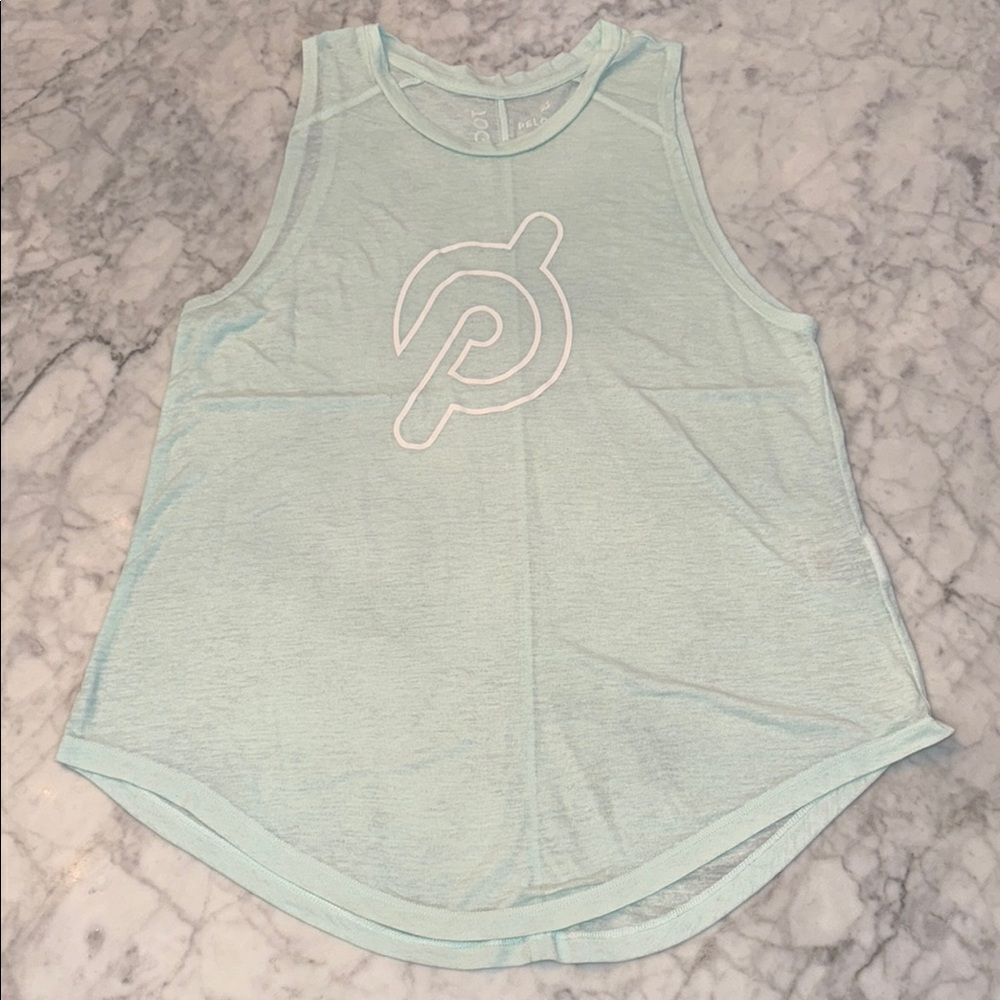 Peloton Women's Mint & White Tank Top M